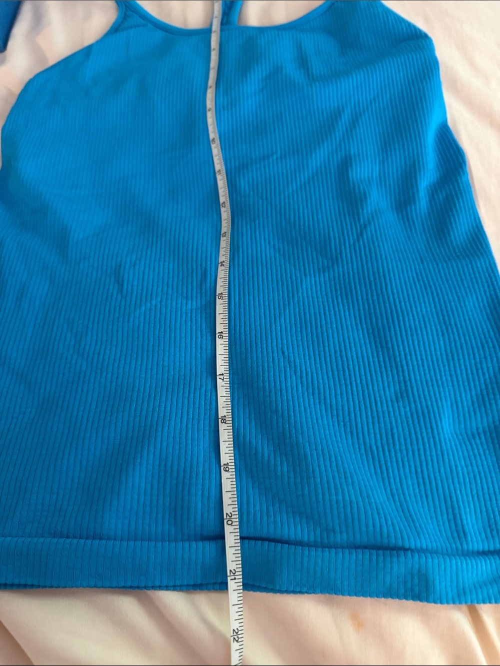 Athleta Ribbed Racerback Tank in Bright Blue - Picture 6 of 6